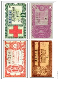 Página del álbum de Lotería Nacional Española de 1954