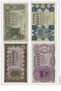 Pagina del album de Loteria española de 1952