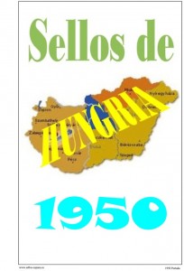 portada del album de sellos de Hungría 1950