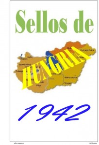portada de album de sellos de Hungría 1942