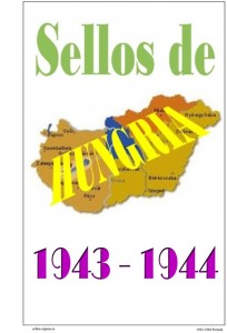 portada de album de sellos de Hungría 1943-44