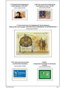 Segunda pagina del album de Hungria 2016