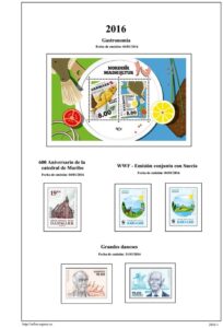 Primera pagina del album de Dinamarca 2016