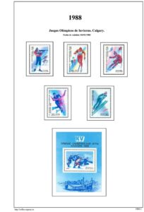 Primera pagina del album de URSS 1988