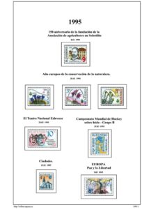 Primera pagina del album de Eslovaquia 1995