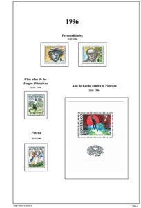 Primera pagina del album de Eslovaquia 1996