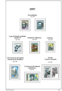 Primera pagina del album de Eslovaquia 1997