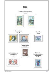 Primera pagina del album de Eslovaquia 2000