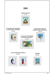 Primera pagina del album de Eslovaquia 2001