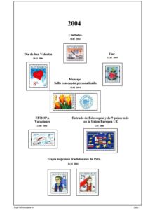 Primera pagina del album de Eslovaquia 2004