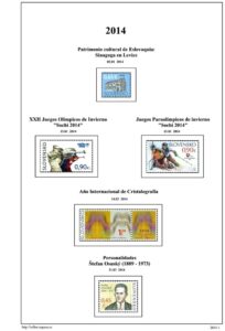 Primera pagina del album de Eslovaquia 2014