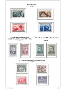 Segunda pagina del album de Checoslovaquia 1950