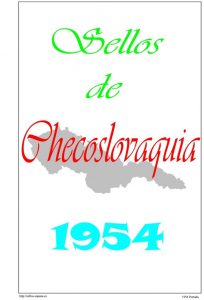 Portada del album de Checoslovaquia 1954