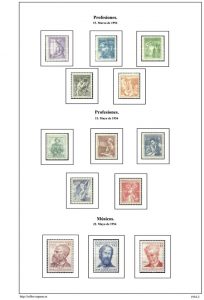 Segunda pagina del album de Checoslovaquia 1954