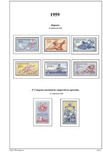 Primera pagina del album de Checoslovaquia 1959