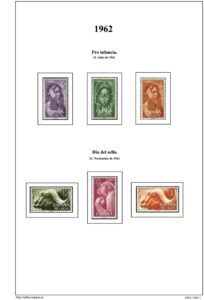 Primera pagina del album de Rio Muni 1962-1964