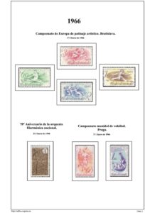 Primera pagina del album de Checoslovaquia 1966