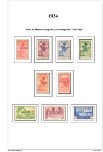 Primera pagina del album de Cabo Juby 1930-1939