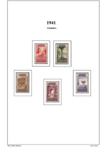 Primera pagina del album de Marruecos Español 1941-1950