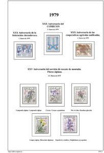 Primera pagina del album de Checoslovaquia 1979