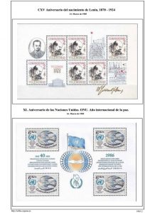 Segunda pagina del album de Checoslovaquia 1985