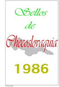 Portada del album de Checoslovaquia 1986