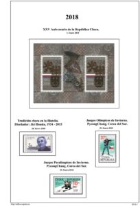 Primera pagina del album de Rep. Checa 2018