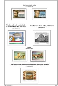 Segunda pagina del album de Italia 2018