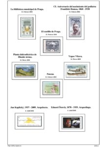 Segunda pagina del album de Rep. Checa 2018