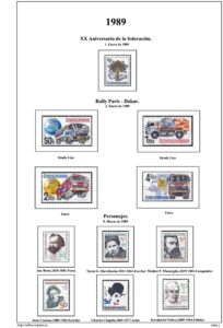 Primera pagina del album de Checoslovaquia 1989