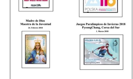 Primera Hoja de Sellos de Polonia 2018