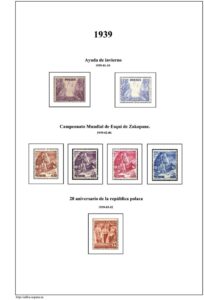 Primera pagina del album de Polonia 1939