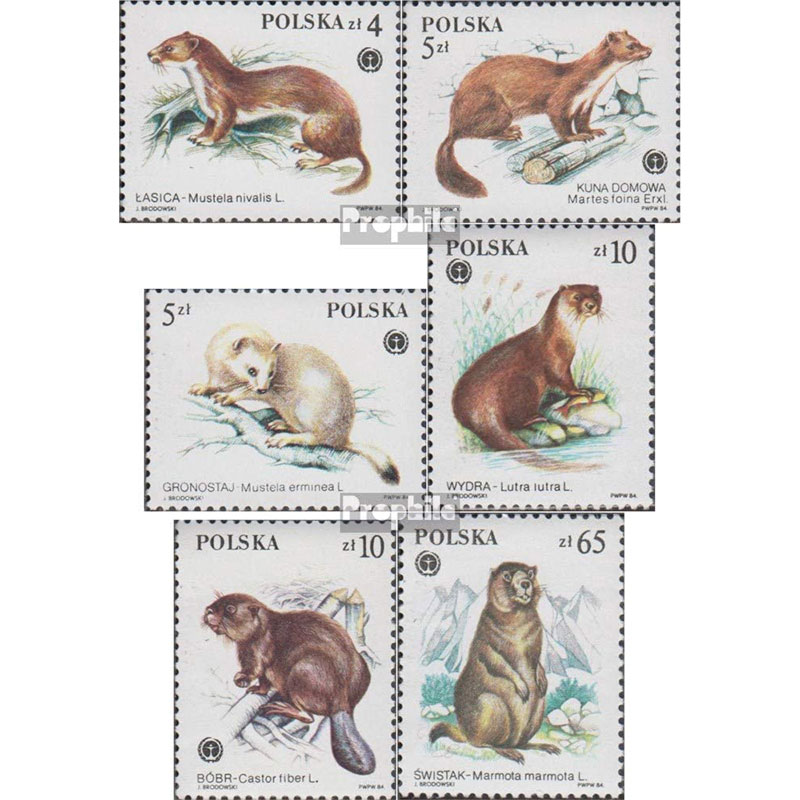 Polonia 1984 protegidas Animales de Pieles